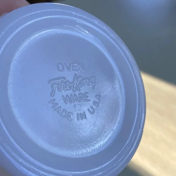 Vintage Fire king oven ware small milk glass hobnail dish A12 - Picture 4 of 12